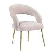Rocco Open Back Blush Velvet Dining Chair by TOV Furniture