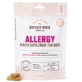 thumbnail interactive-video image 1 of Rocco & Roxie Dog Allergy Relief Chews with Omega 3 for Dogs, Probiotics for Itching Skin, Stop Paw Licking, Fish Oil Skin and Coat Supplement, Anti-Itch, Pet Itchy Allergies and Immune Support, 60ct, 1 of 9