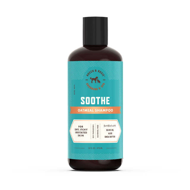 Rocco & Roxie Soothe Dog Oatmeal Shampoo for Dry Itchy Skin, Fortified with Natural Oils, 16 oz