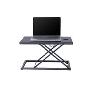 VIVO Black Corner Height Adjustable Cubicle Sit to Standing Tabletop ...
