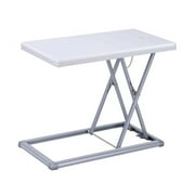 Rocelco 19 Portable Desk Riser, Height Adjustable Travel Standing Desk Converter, Premium Compact Sit Stand Up Laptop Rising Workstation with Carry Bag, White R PDRW