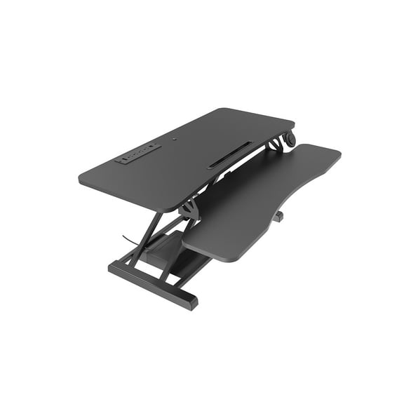 Rocelco 37.4" Electric Standing Desk Converter USB Charger - Black