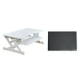 thumbnail image 1 of Rocelco 37.5" Adjustable Height Standing Desk Converter with Anti Fatigue Mat Sit Stand Up Riser, 1 of 10