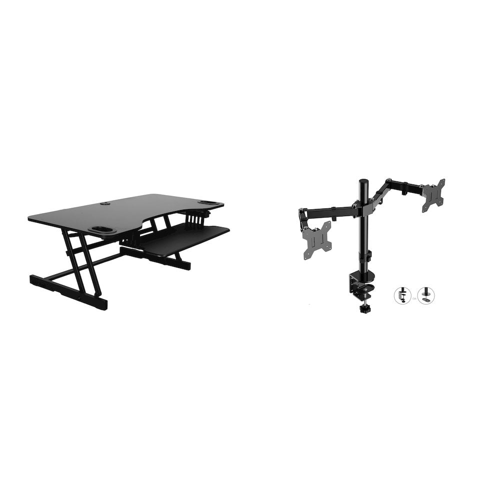 Rocelco All-New Height Adjustable Sit to Standing Desk Riser and