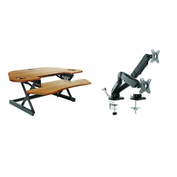 Rocelco 46" Height Adjustable Corner Standing Desk Converter