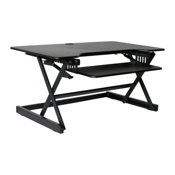 Rocelco Standing Desk Converter 40 Inch Deluxe Adjustable Riser, Black