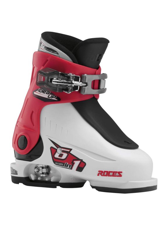 16.0-18.5 IDEA Up Adjustable Ski Boots - White Red Black
