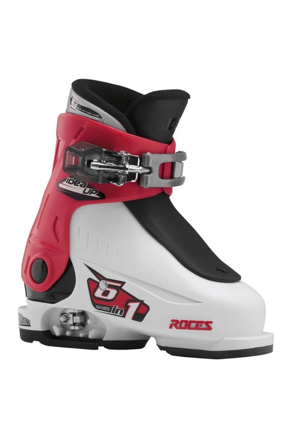 16.0-18.5 IDEA Up Adjustable Ski Boots - White Red Black