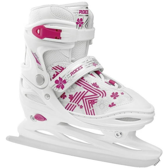 Roces Jokey Ice 3.0 Ice Skate for Girls, Adjustable, White/Pink