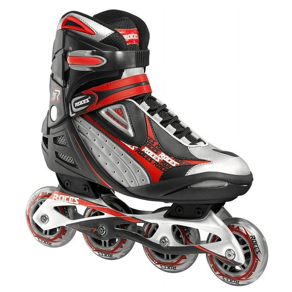 Roces Men's R-200 Inline Outdoor Skates, Black/Red, Size Woman 7 / Men 6