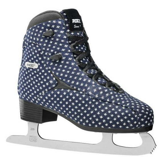 Roces Women's Wooly Fleur De Lis Ice Skate Superior Italian Navy 450694 00002