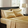thumbnail image 1 of Roch Linen 100% Luxury Silk Satin Sheet Set 4pcs, Silk Fitted Sheet,Silk Flat Sheet&Silk Pillowcases (Dark Ivory,Full Xl), 1 of 6