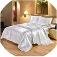 thumbnail image 1 of Roch Linen Silk Satin Comforter King/Cal King | Box Stitched | 300 GSM | Down Alternative Comforter | Luxurious Hotel Quality Quilt | Machine Washable | Ultra Soft Fluffy Bedding (White), 1 of 6
