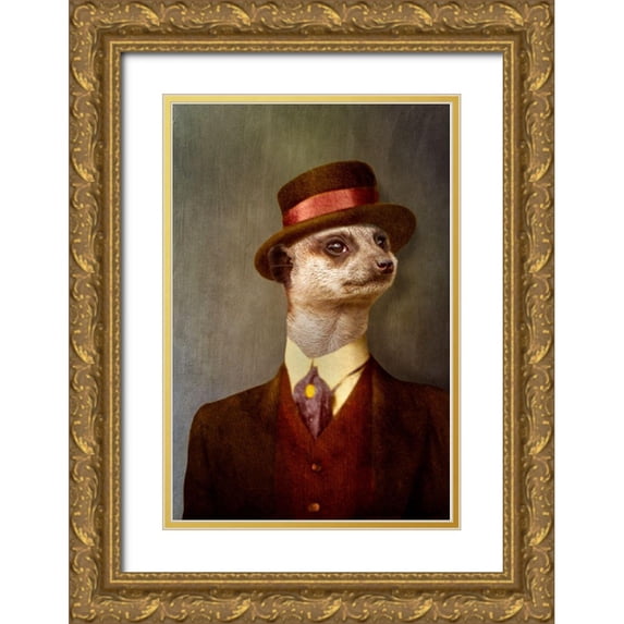 Roch, Martine 23x32 Gold Ornate Wood Framed with Double Matting Museum Art Print Titled - The Weakling