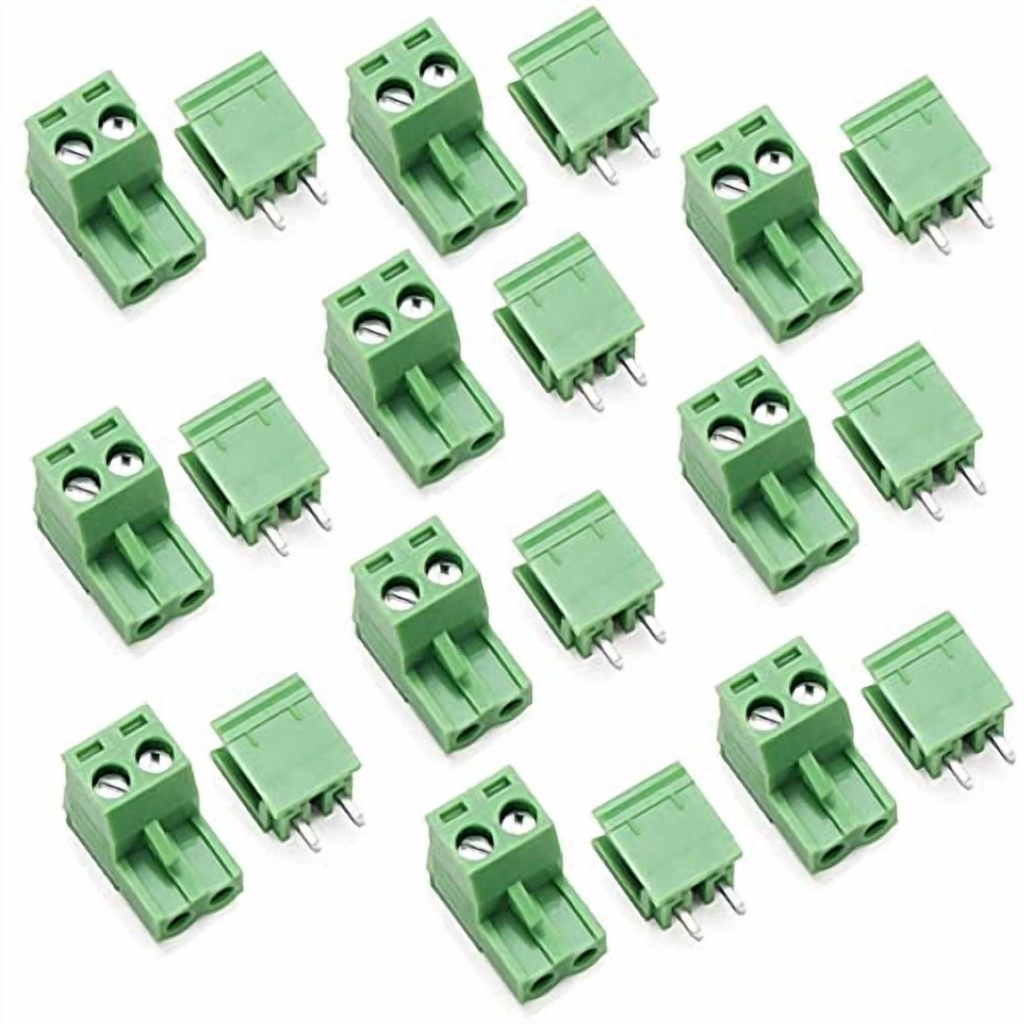 Rochefort 10-pack 2-pin 5.08mm pitch male and female screw terminal block
