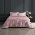thumbnail image 1 of Rochelle Outline Floral Rose 3-Piece Crushed Velvet Comforter Set - King, 1 of 6