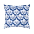 thumbnail image 1 of Rochelle Porter Lotus Decorative Square Pillow, Throw, White, Blue , Cotton , Polyfill, 20"x 20", 1 Count, 1 of 8
