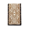 thumbnail image 1 of Rochelle Porter Design Tiger Tiger Bath Towel 32in x 54in Cocoa/Black 600 GSM Cotton Yarn Dyed, 1 of 7