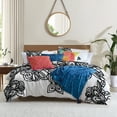 thumbnail image 1 of Rochelle Porter Design Wild Out Tufted 3-Piece Duvet and Sham Set Cotton Black Full/Queen All Season, Adult, 1 of 6