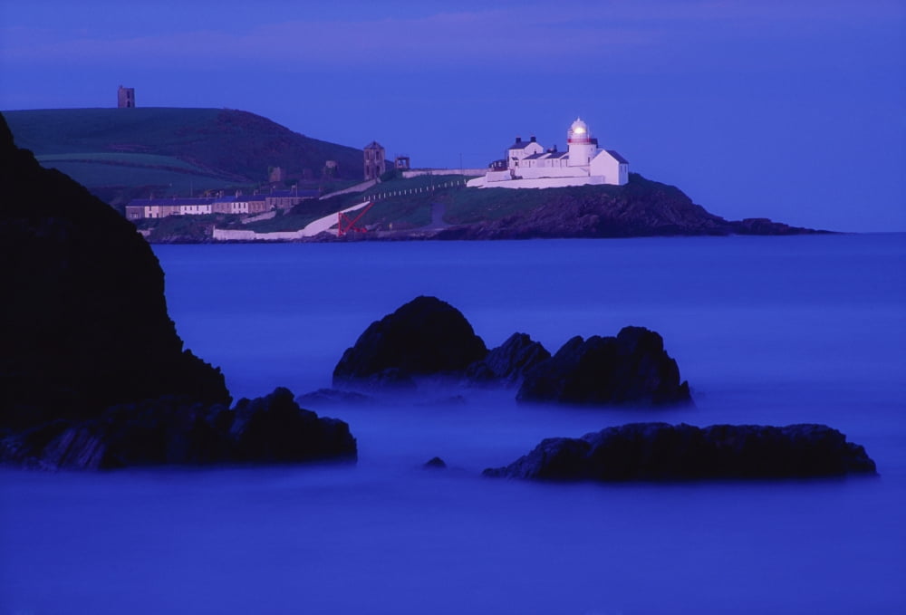 Roches Point Whitegate County Cork Ireland Seascape With Lighthouse Canvas Art - Richard Cummins Design Pics (36 x 24)