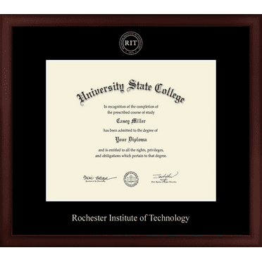 Rochester Institute of Technology Diploma Frame, Document Size 12" x 10"