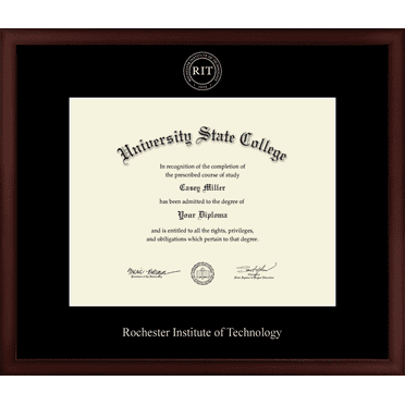 Rochester Institute of Technology Diploma Frame, Document Size 14" x 11"