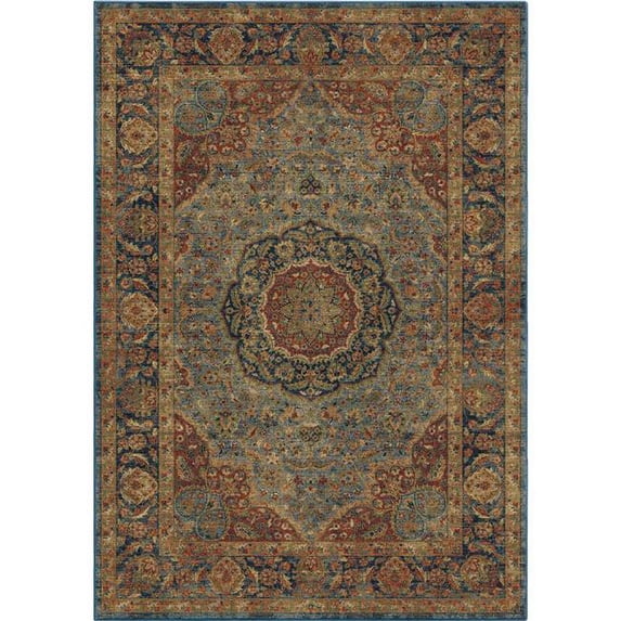 Traditional Rochester Rug in Navy - Rectangle 9' x 13'