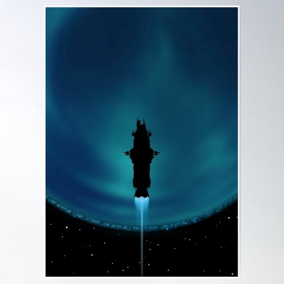 Rocinante Silhouette Poster Poster Wall Art, Modern Wall Decor, 8x12 UNFRAMED