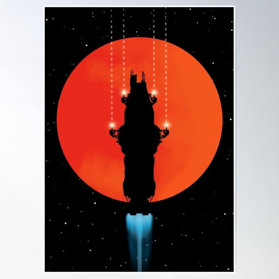 Rocinante Silhouette Poster Poster Wall Art, Modern Wall Decor, 8x12 UNFRAMED