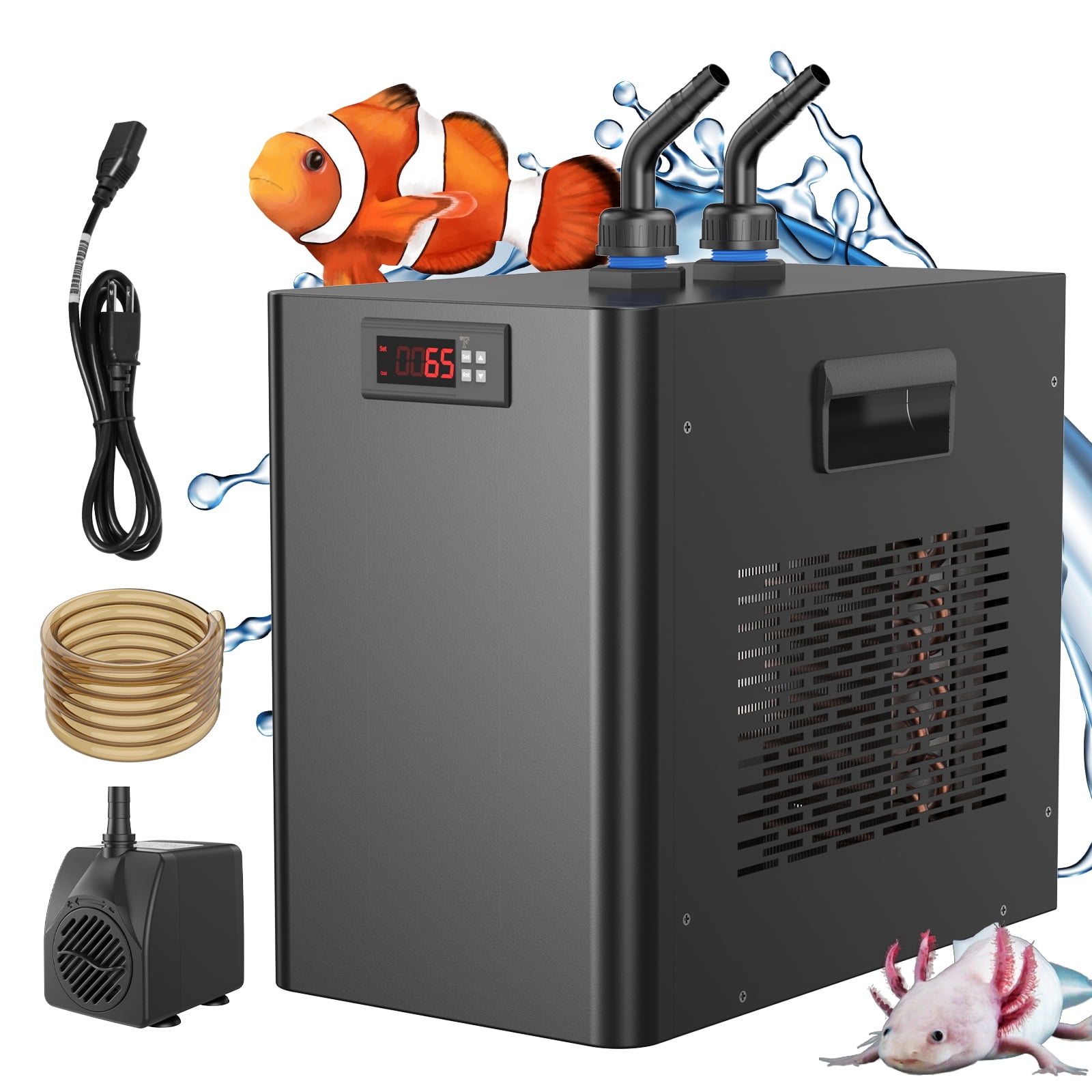 Rocita 42GAL 1/10HP Aquarium Water Chiller, Quiet Fish Tank Cooling System with R134a