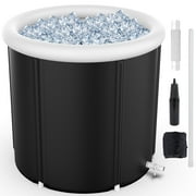 Rocita Foldable Ice Bath Tub compatible with Water Chillers, Portable Cold Plunge with Cover for Athletes and Adult