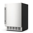 thumbnail image 1 of Rocita Outdoor Refrigerator 24'' Built-in Freestanding Compressor Beverage Fridge Refrigerator for Home/RV, Under counter Fridge Stainless Steel with Removable Shelves, 1 of 9