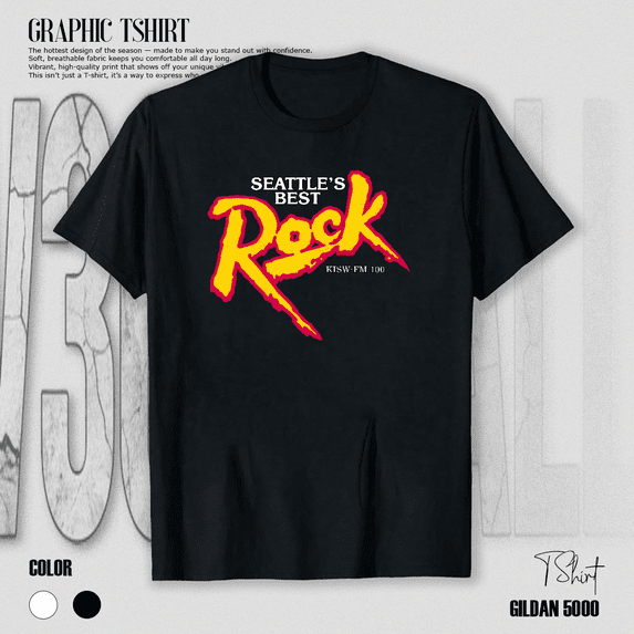 Rock 99.9 KISW Seattle Classic Radio Station Vintage Fan Art Unisex T-Shirt V70947, up to size 5XL