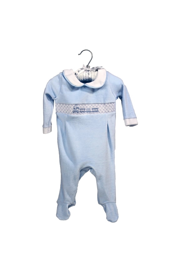 Rock A Bye Baby Boutique Baby Boys Smocked Velour Footie
