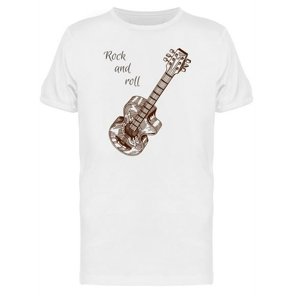 Rock And Roll Acoustic Guitar T-Shirt Men -Image by Shutterstock, Male x-Large