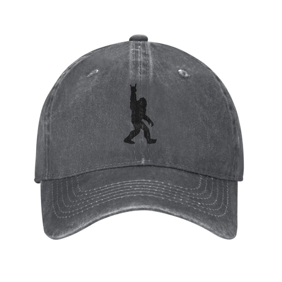 Rock And Roll Bigfoot Adult Adjustable Classic Washed Casquette Cap Hat Baseball Cap For Man For Woman