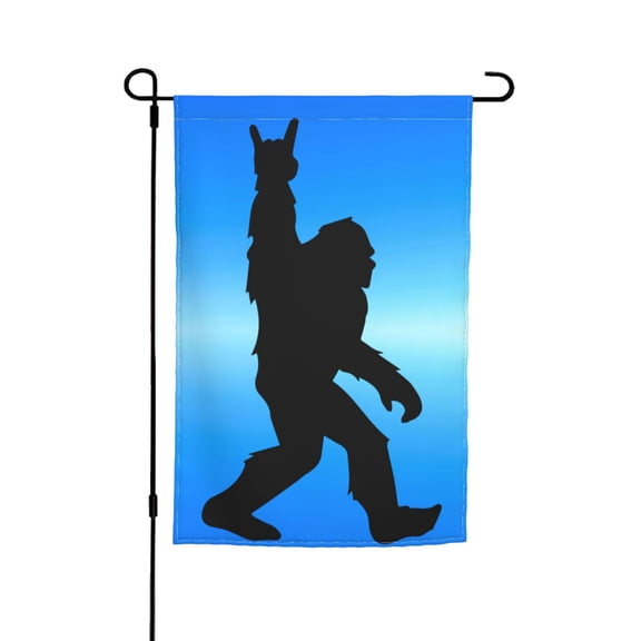 Rock And Roll Bigfoot Double Garden Flags 12x18 Inch Suitable For Courtyard Lawn Holiday Home Outdoor Decoration Flag