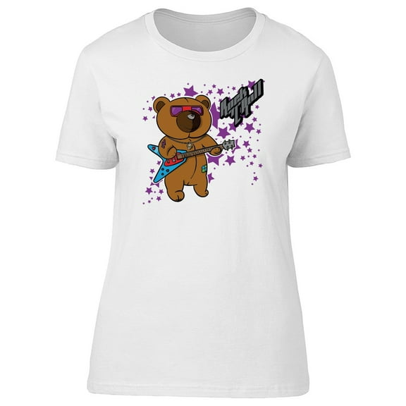 Rock And Roll Cool Teddy Bear T-Shirt Men -Image by Shutterstock, Male x-Large