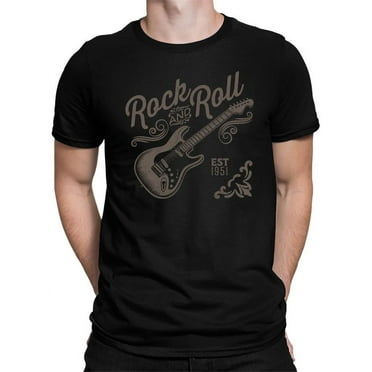 Rock And Roll Guitar Graphic Tee T-shirt Men's