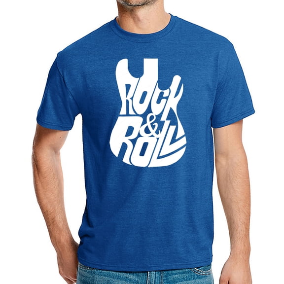 Rock And Roll Guitar - Men's Premium Blend Word Art T-Shirt
