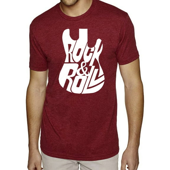 Rock And Roll Guitar - Men's Premium Blend Word Art T-Shirt