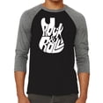 thumbnail image 1 of Rock And Roll Guitar - Men's Raglan Baseball Word Art T-Shirt, 1 of 2