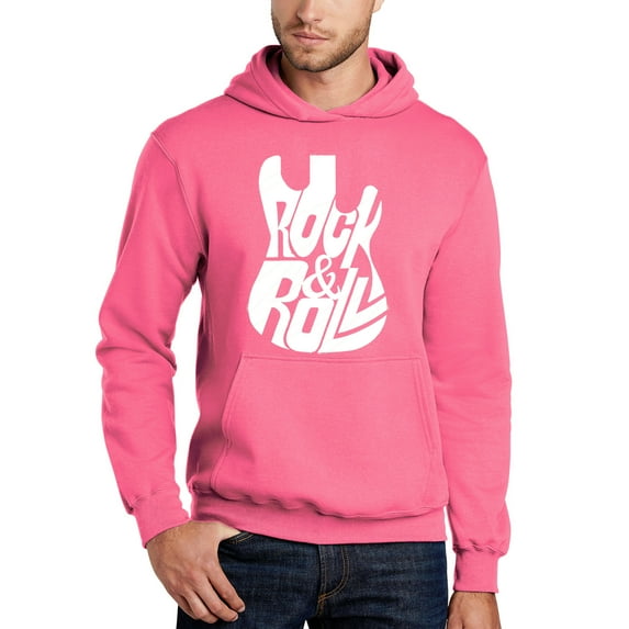 Rock And Roll Guitar - Men's Word Art Hooded Sweatshirt