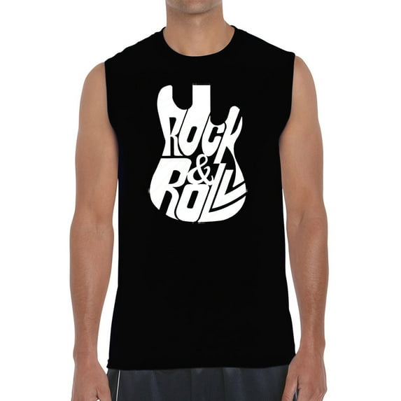 Rock And Roll Guitar - Men's Word Art Sleeveless T-Shirt