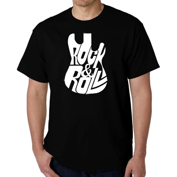 Rock And Roll Guitar - Men's Word Art T-Shirt