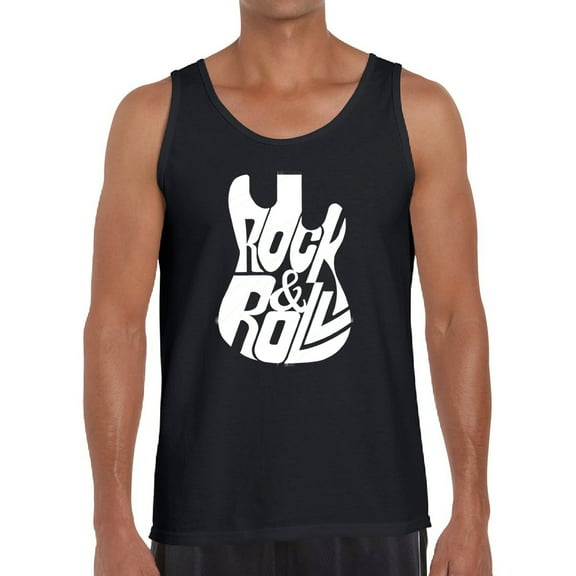 Rock And Roll Guitar - Men's Word Art Tank Top
