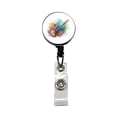 thumbnail image 1 of Rock And Roll Guitar Watercolor Retractable Reel ID Badge Key Card Name Tag Holder with Clip, 1 of 6