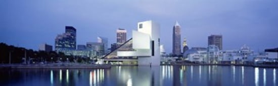 Rock And Roll Hall Of Fame Cleveland Ohio USA Canvas Art - Panoramic Images (36 x 12)