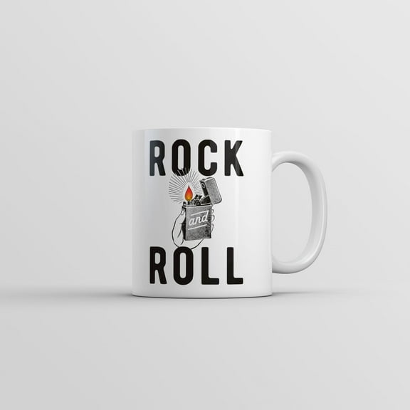 Rock and Roll Lighter Mug Funny Music Graphic Coffee Cup