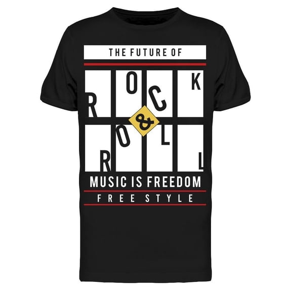Rock And Roll Logo Music Design Tee Men's -Image by Shutterstock